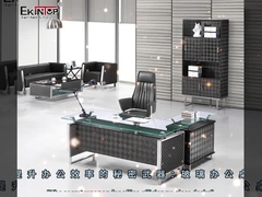 Bàn kính hiện đại có chân thép cho tòa nhà văn phòng Màu sắc tùy chọn