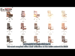 Ghế da đen quay 360 hiện đại cho đồ nội thất văn phòng