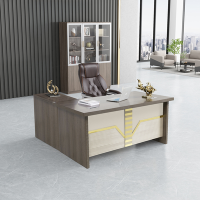 Bàn làm việc hiện đại bằng gỗ sang trọng có thể mở rộng cho văn phòng ông chủ ODM