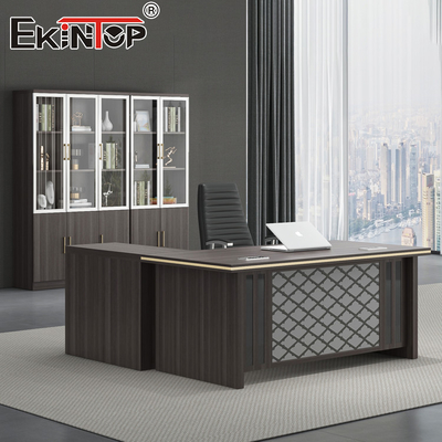 Manager CEO Bàn làm việc văn phòng bằng gỗ Nội thất hình chữ L Thân thiện với môi trường 1.2M 1.8M 2.0M