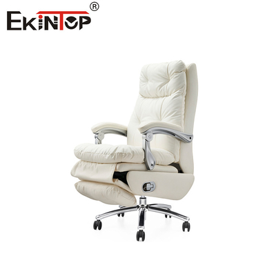 Kiểu ghế văn phòng đa chức năng da trắng hiện đại