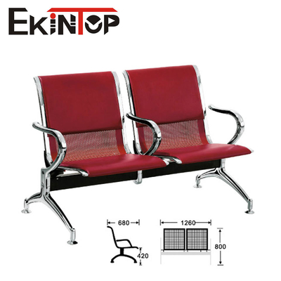 Khung thép 2 chỗ ngồi Ghế chờ bền, thoải mái cho phòng chờ ở sảnh
