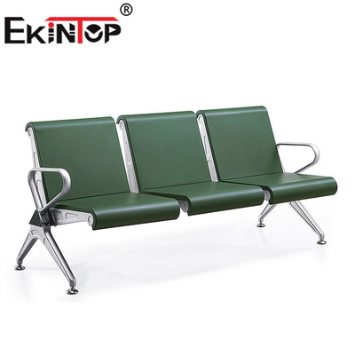 Bến xe buýt văn phòng Ghế chờ bằng kim loại 3 chỗ ngồi với đệm mút PU