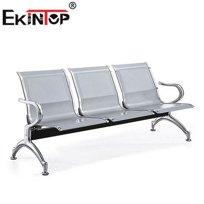 Bến xe buýt văn phòng Ghế chờ bằng kim loại 3 chỗ ngồi với đệm mút PU