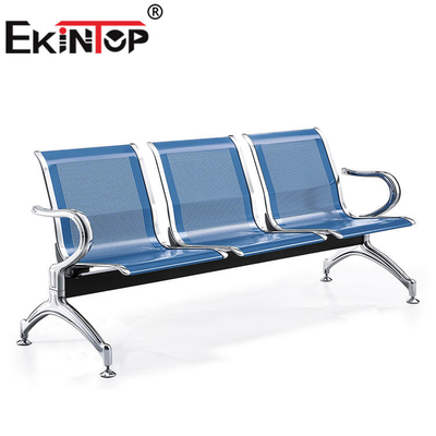 Bến xe buýt văn phòng Ghế chờ bằng kim loại 3 chỗ ngồi với đệm mút PU