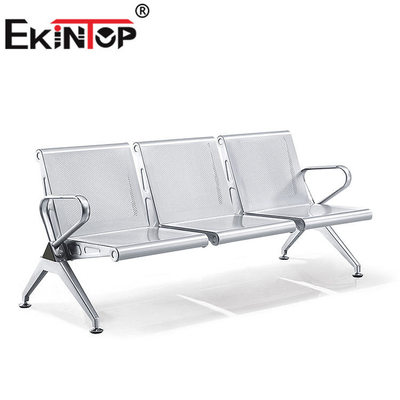 Ghế sân bay ba chỗ ngồi thoải mái, Ghế chờ tiếp tân bằng thép sơn tĩnh điện
