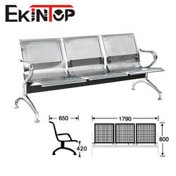 Bột phủ kim loại ghế phòng chờ 3 chỗ ghế thép SGS chứng nhận
