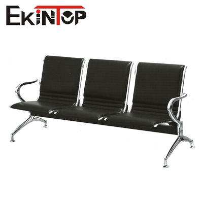 Ghế chờ 3 chỗ ngồi Chất liệu thép sơn tĩnh điện cho trường học sân bay công cộng