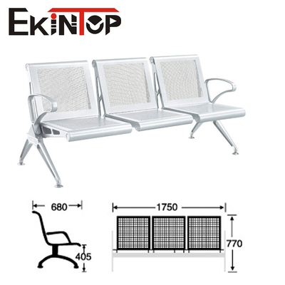 Ghế sân bay công cộng bằng thép không gỉ, Ghế tiếp tân 3 chỗ ngồi cho phòng chờ