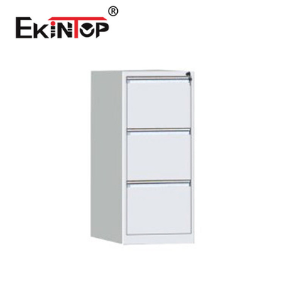 Tủ đựng hồ sơ 3 ngăn kéo bằng thép trắng có thể khóa được chống thấm nước cho văn phòng