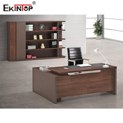 Bàn làm việc văn phòng máy tính bằng gỗ hiện đại để tiếp nhận Bề mặt bóng mờ