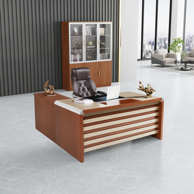 Bàn văn phòng hình chữ L cho nội thất văn phòng Bề mặt acrylic hoàn thiện bóng cao