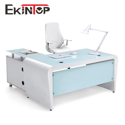 Bàn văn phòng bằng kính đương đại điều hành cho máy tính văn phòng OEM ODM