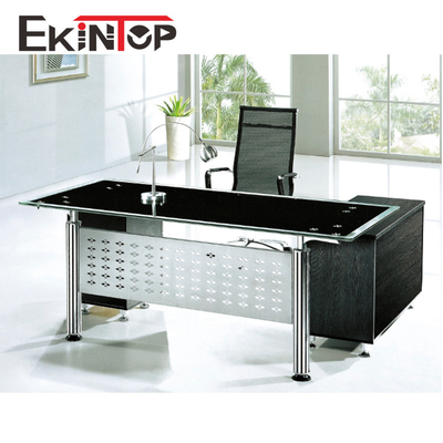 Bàn văn phòng bằng kính đương đại điều hành cho máy tính văn phòng OEM ODM