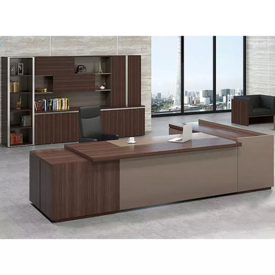 Bàn máy tính MFC Melamine, Bàn làm việc Melamine hình chữ L cho văn phòng