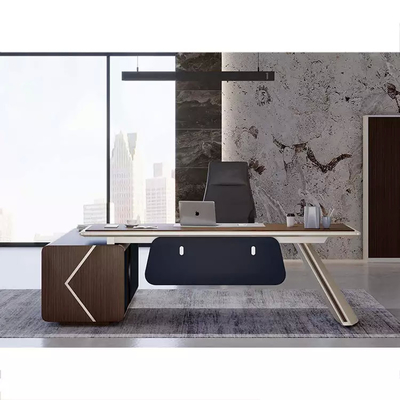 Bàn máy tính hình chữ L Melamine cho văn phòng trường học