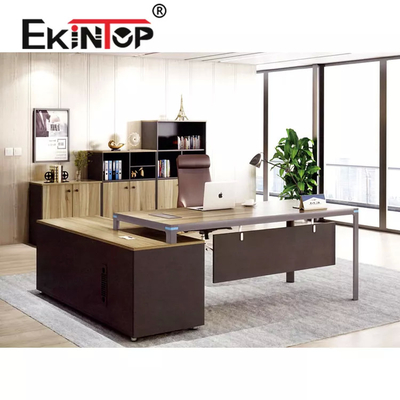Bàn góc Melamine Chấp hành, quản lý, Bàn gỗ Melamine thương mại hiện đại