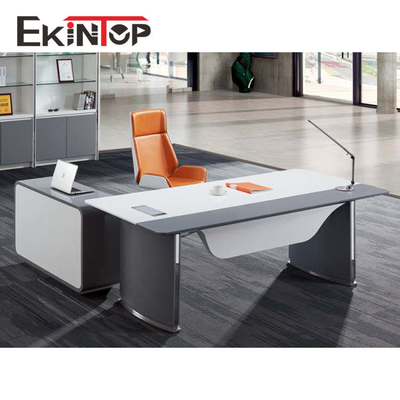 Bàn máy tính điều hành hiện đại, Bàn viết nội thất văn phòng 2400x2055x750mm