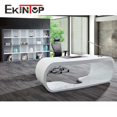 Bàn máy tính điều hành hiện đại, Bàn viết nội thất văn phòng 2400x2055x750mm