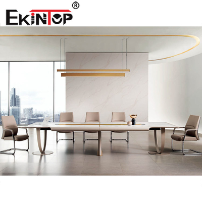 Bàn họp gỗ đặc Bắc Âu, Bàn phòng hội nghị nhiều người OEM ODM