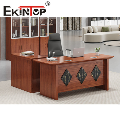 Bàn văn phòng điều hành hiện đại sang trọng bằng gỗ hình chữ L có thể mở rộng