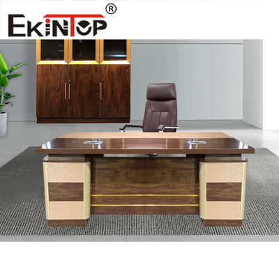 Bàn làm việc bằng gỗ MDF E1 Vách ngăn Bộ bàn làm việc văn phòng điều hành Nội thất văn phòng hiện đại Hình chữ L