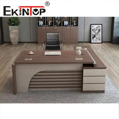 Bàn văn phòng ván dăm có bàn phụ Nội thất thương mại OEM ODM