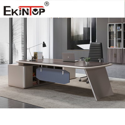 Nội thất văn phòng Bàn làm việc hiện đại Bàn Zebrano Gỗ Veneer Chống Bẩn