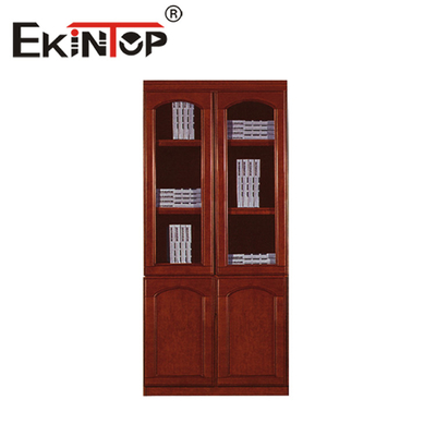 Tủ hồ sơ bằng gỗ màu óc chó Tủ trưng bày hồ sơ bằng gỗ đính kèm