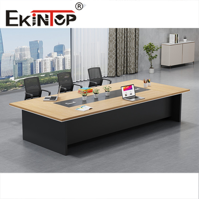 Bàn họp hội đồng Melamine Màu óc chó không thấm nước có thể mở rộng