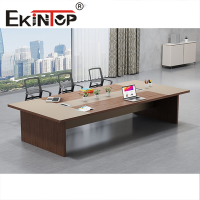 Bàn hội nghị hiện đại không thấm nước Mặt bàn Melamine dày 58mm