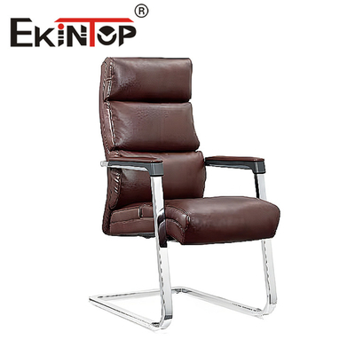 Tay vịn lưng cao Ghế xoay Boss sang trọng Ghế da Pu màu đen Ghế máy tính