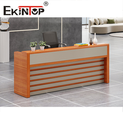 Bàn tiếp tân hình chữ L hiện đại Tranh Mdf cho văn phòng điều hành OEM ODM
