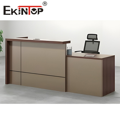 Bàn lễ tân kiểu chữ L dành cho trường học Hiệu làm tóc đẹp được SGS chứng nhận