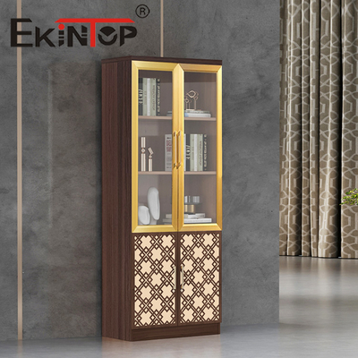 Tủ lưu trữ cửa kính bằng thép tấm Tủ sách văn phòng bằng gỗ