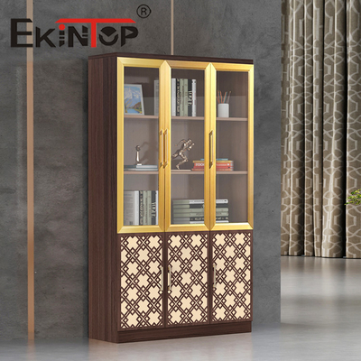 Tủ lưu trữ cửa kính bằng thép tấm Tủ sách văn phòng bằng gỗ