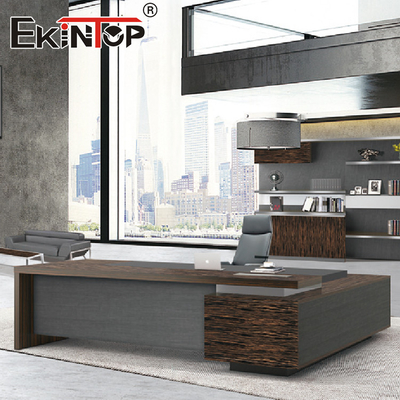 Gỗ Veneer Bàn văn phòng hàng đầu Quản lý nội thất Bàn máy tính gỗ