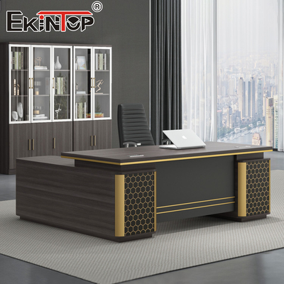 Bàn làm việc văn phòng hình chữ L không thấm nước Manger Boss Giải pháp nội thất văn phòng Bàn làm việc điều hành