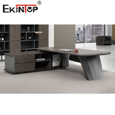 Bàn mở rộng phong cách hiện đại hình chữ L Bàn làm việc bằng gỗ MDF Tranh