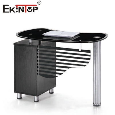 Khung kim loại Kính cường lực Bàn văn phòng Morden Office Workstation Fruniture
