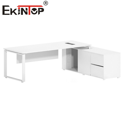 Nội thất văn phòng điều hành hàng đầu bằng gỗ hiện đại Bàn văn phòng máy tính có thể mở rộng
