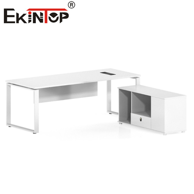Bàn nội thất văn phòng sang trọng Bàn văn phòng điều hành hình chữ L bằng gỗ hiện đại