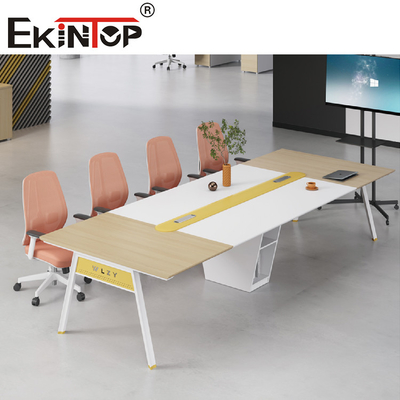Bàn họp gỗ hình chữ nhật tùy chỉnh Phòng họp Bàn Cafe Chống trầy xước