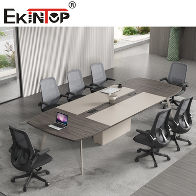 Bàn họp gỗ và thép hình chữ nhật Nội thất bàn văn phòng