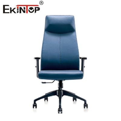 Ghế da điều hành màu xanh có lắp ráp bằng thép không gỉ cho văn phòng