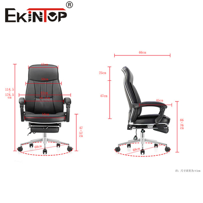 Ghế Da Đen Xoay 360 Hiện Đại Cho Nội Thất Văn Phòng