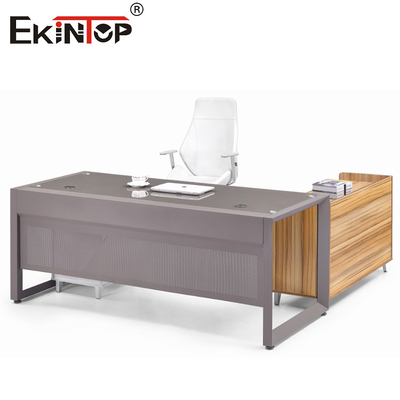 Bàn kính hình chữ L hiện đại màu xanh trắng cho nội thất văn phòng gia đình