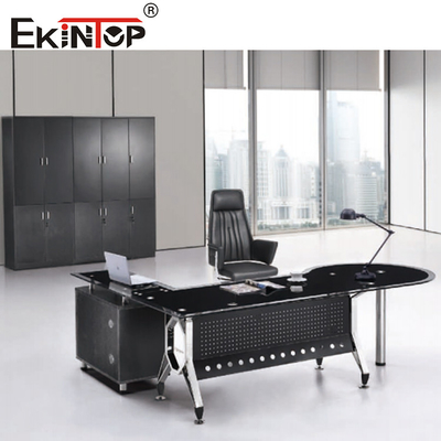 4 chân Chân kim loại Bàn góc bằng kính Yêu cầu lắp ráp với tủ