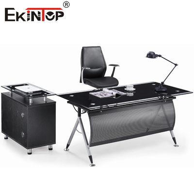 Phân hình hình chữ nhật hiện đại Glass Executive Desk Office Computer Desk furniture