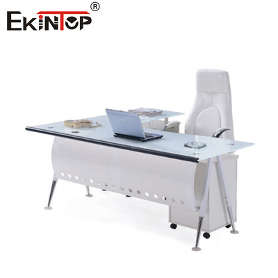 Bàn kính xanh trong suốt cho tòa nhà văn phòng với chân kim loại